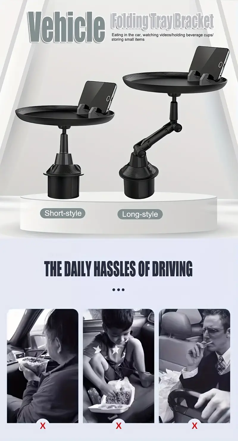 Soporte para Teléfono + Bandeja para Comida y Bebida