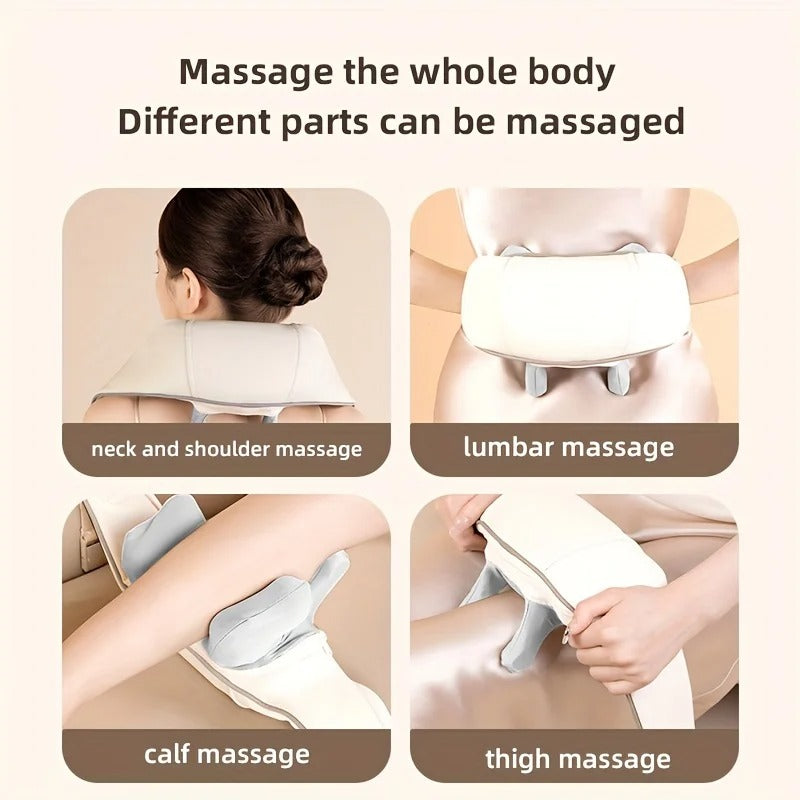 Masajeador Shiatsu 4D Inalámbrico con Calor Infrarrojo